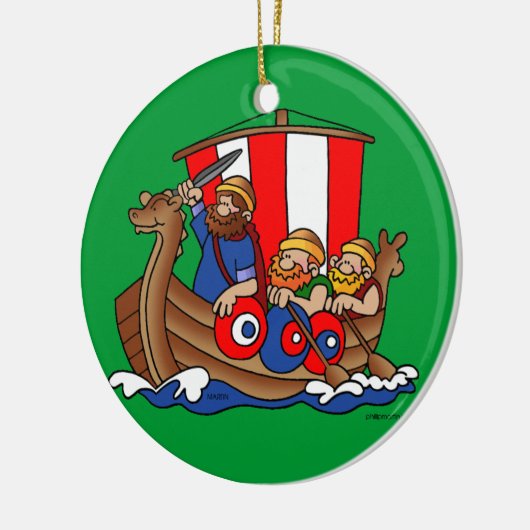 Schweden - Viking-Weihnachtsverzierung Keramik Ornament (Links)