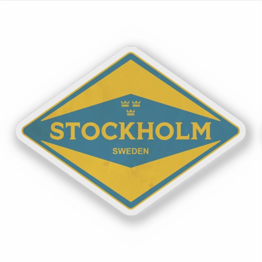 Schweden Vintag Aufkleber (Vorderseite)