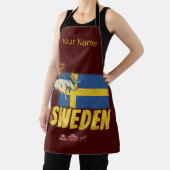 Schweden Vintage Flagge Retro Elche Urlaub Souveni Schürze (InSitu)