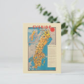 Schweden Vintage Poster 1931 Postkarte (Stehend Vorderseite)