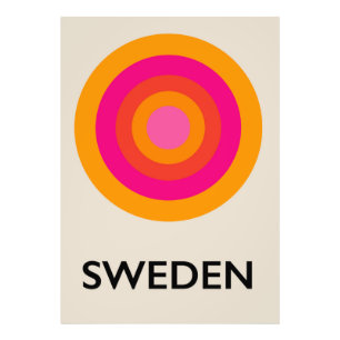 Schweden Vintage-Reise Druck. Fotodruck