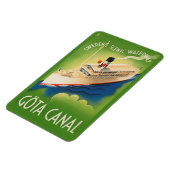 Schweden Vintage Travel Magnet (Linke Seite)