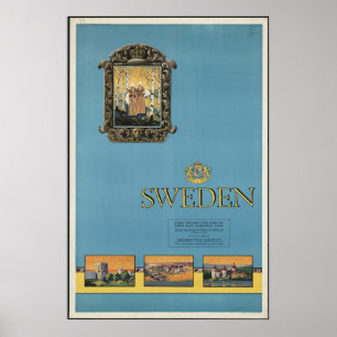 Schweden Vintage Travel Poster Ad Retro Prints