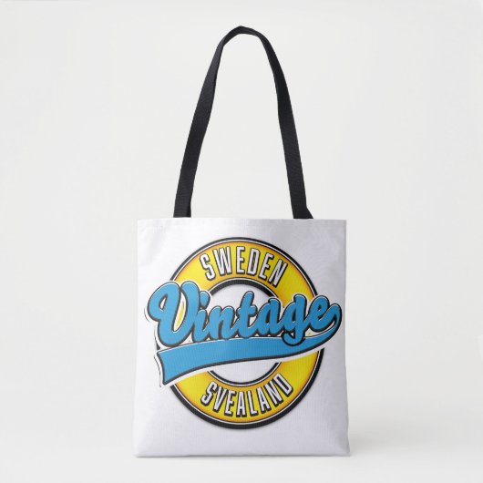 Schweden - Vintages Logo Tasche (Vorderseite)
