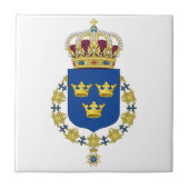 Schweden-Wappen Fliese (Vorderseite)