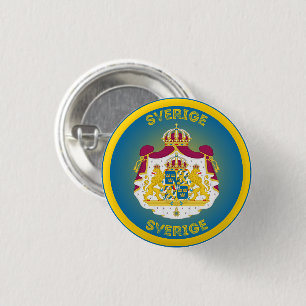 Schweden Wappen Kreisform Button