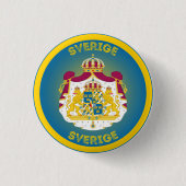 Schweden Wappen Kreisform Button (Vorderseite)