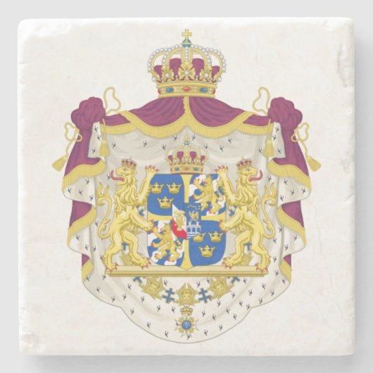 Schweden - Wappen-kundenspezifischer Steinuntersetzer (Vorderseite)