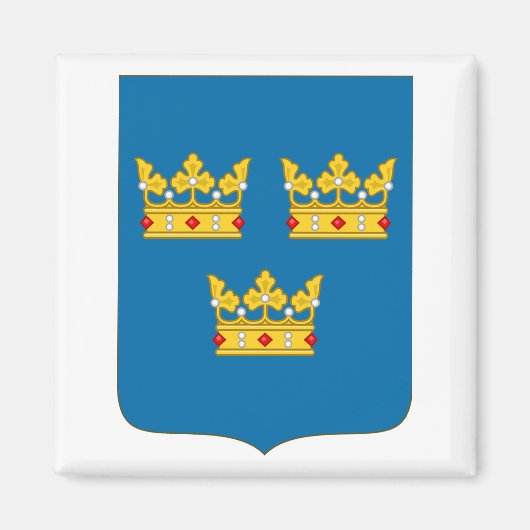 Schweden-Wappen Magnet (Vorne)