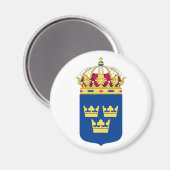 Schweden-Wappen-Magnet Magnet (Vorderseite/Rückseite)