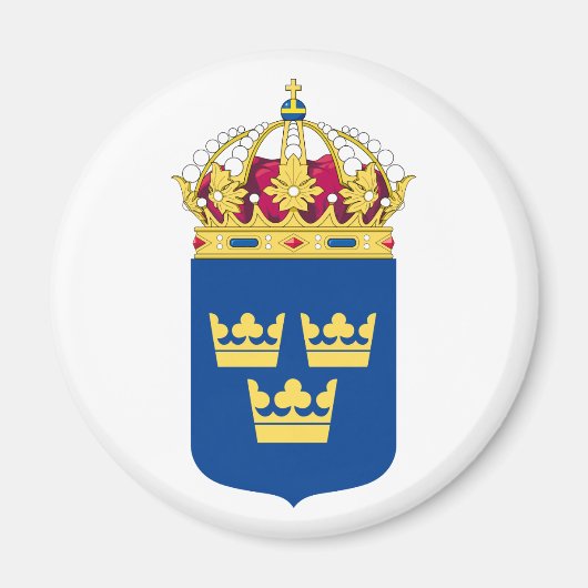 Schweden-Wappen-Magnet Magnet (Vorne)