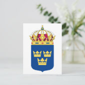 Schweden-Wappen Postkarte (Stehend Vorderseite)