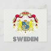 Schweden-Wappen Postkarte (Vorderseite)