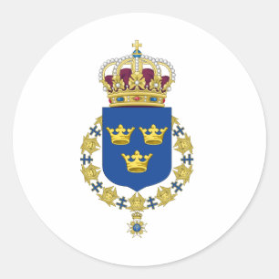 Schweden-Wappen Runder Aufkleber