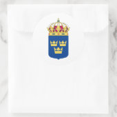 Schweden-Wappen Runder Aufkleber (Tasche)