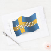 Schweden Waving Flag Rechteckiger Aufkleber (Umschlag)
