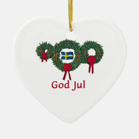 Schweden-Weihnachten 2 Keramikornament (Vorne)