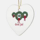 Schweden-Weihnachten 2 Keramikornament (Links)