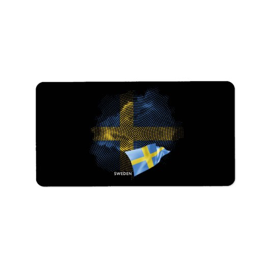 Schwedenflagge Adressaufkleber (Vorne)