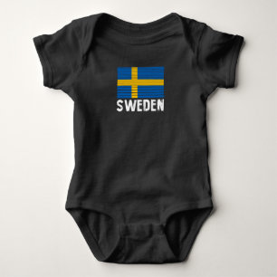 Schwedenflagge Baby Strampler