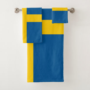 Schwedenflagge Badhandtuch Set
