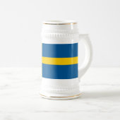 Schwedenflagge Bierglas (VorderseiteRechts)