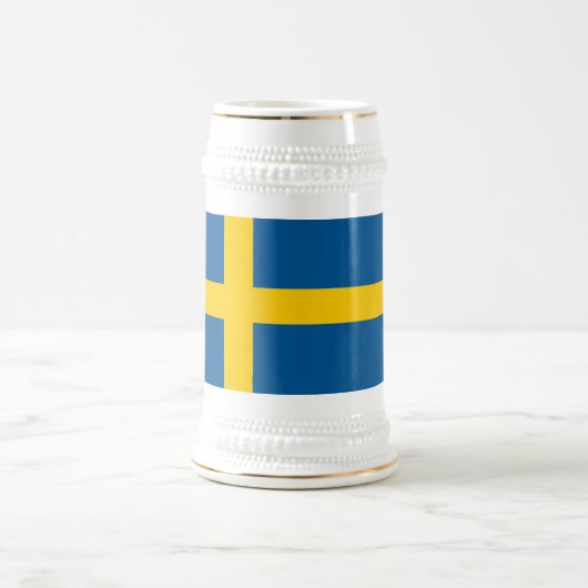Schwedenflagge Bierglas (Mittel)