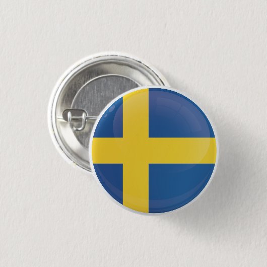 Schwedenflagge Button (Vorne & Hinten)