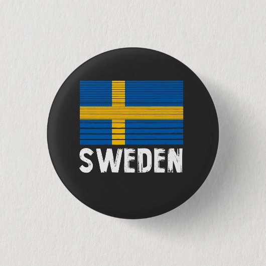 Schwedenflagge Button (Vorderseite)