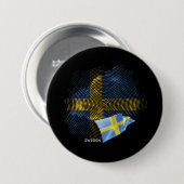 Schwedenflagge Button (Vorne & Hinten)