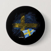 Schwedenflagge Button (Vorderseite)