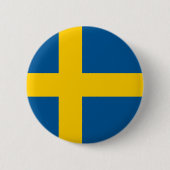Schwedenflagge Button (Vorderseite)