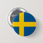 Schwedenflagge Button (Vorne & Hinten)