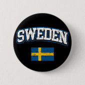 Schwedenflagge Button (Vorderseite)