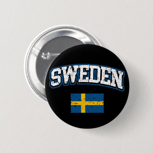Schwedenflagge Button (Vorne & Hinten)