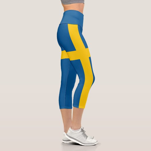 Schwedenflagge Capri Leggings (Rechts)