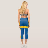 Schwedenflagge Capri Leggings (Rückseite)