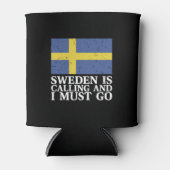 Schwedenflagge Dosenkühler (Vorderseite)