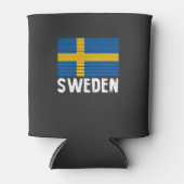 Schwedenflagge Dosenkühler (Vorderseite)