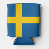 Schwedenflagge Dosenkühler (Vorderseite)