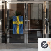 Schwedenflagge Fensteraufkleber (Büro Tür)