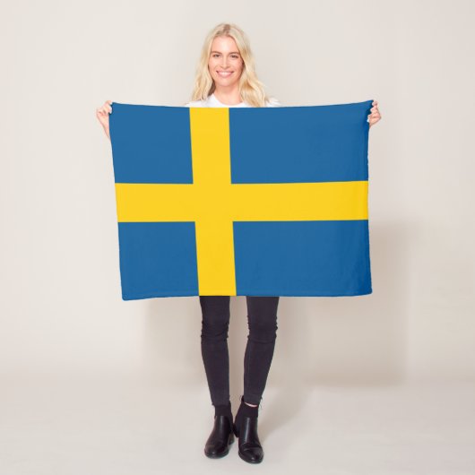 Schwedenflagge Fleecedecke (Beispiel)
