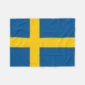 Schwedenflagge Fleecedecke (Vorderseite (Horizontal))