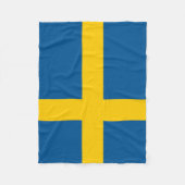 Schwedenflagge Fleecedecke (Vorderseite)