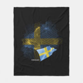 Schwedenflagge Fleecedecke (Vorderseite)