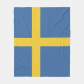 Schwedenflagge Fleecedecke (Vorderseite)