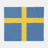 Schwedenflagge Fleecedecke (Vorderseite (Horizontal))