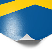Schwedenflagge Fotodruck (Ecke)