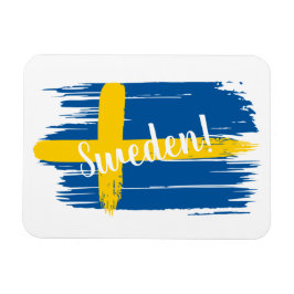Schwedenflagge für künstlerische Pinselstriche Magnet