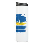 Schwedenflagge für künstlerische Pinselstriche Thermosbecher (Nach rechts gedreht)